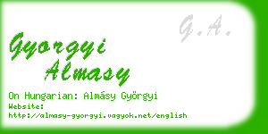 gyorgyi almasy business card